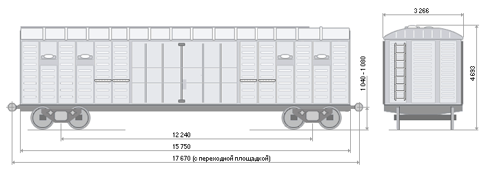 крытый вагон мод.11-286