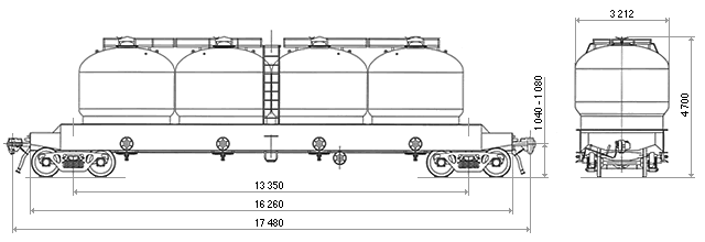 бункерный вагон мод.17-917-01