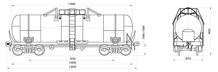 вагон-цистерна мод.15-1200