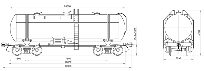 вагон-цистерна мод.15-1405