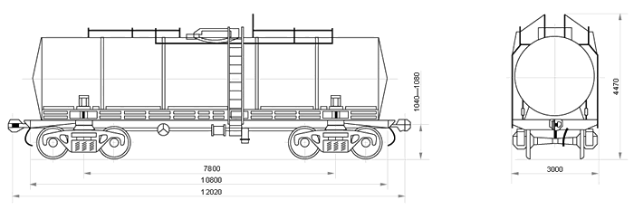 вагон-цистерна мод.15-1482