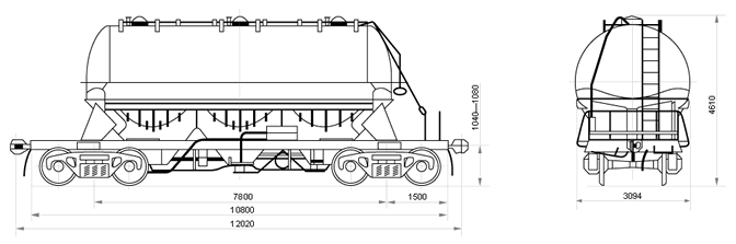 вагон-цистерна мод.15-854