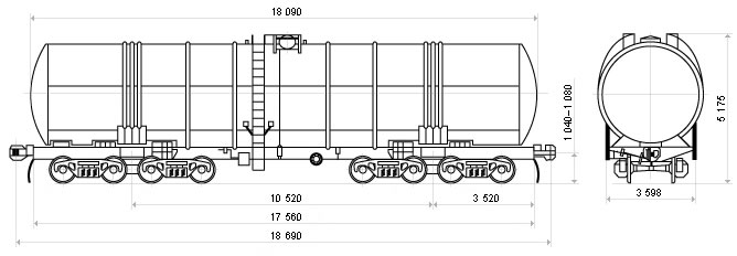 вагон-цистерна мод.15-880