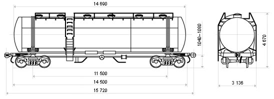 вагон-цистерна мод.15-884