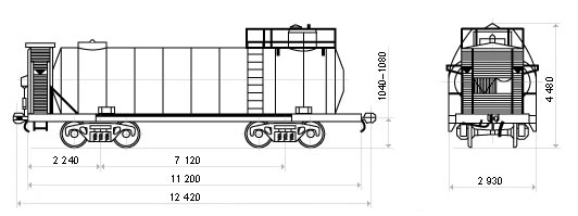 вагон-цистерна мод.15—Ц857